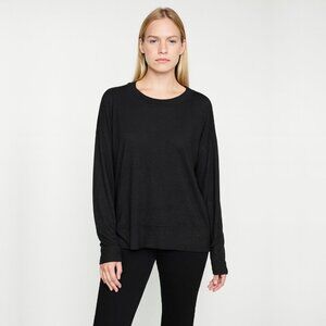 2/$30 Lucky Brand Crew Neck Sweatshirt Long Sleeve Black XL #A1473